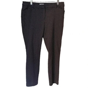 Kenar Black white Poker dots Dress Pants Women Size 10 Pockets